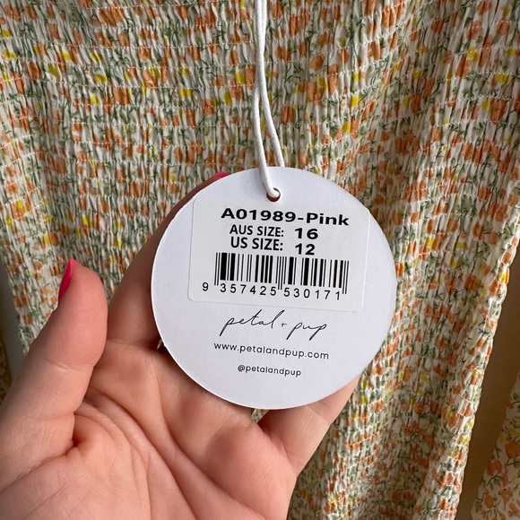 NWT Petal + Pup Leila Dress in Orange - Picture 3 of 3